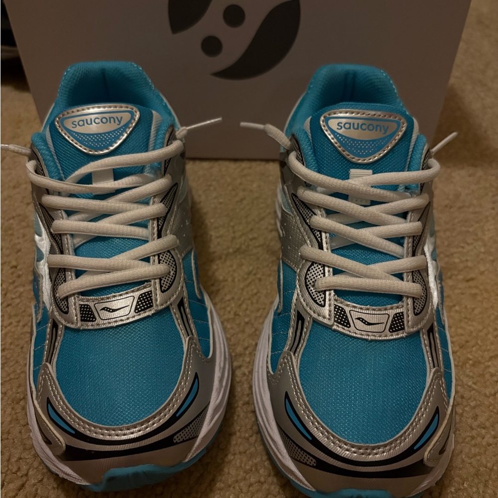 Saucony Kids' Teal and Gray Sneakers